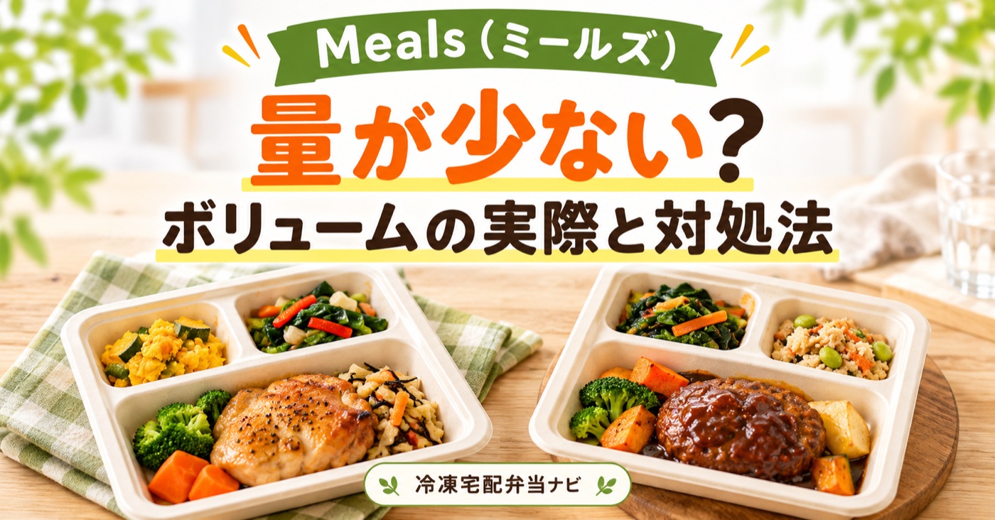 Meals（ミールズ）は量が少ない？ボリュームの実際と物足りない時の対処法【2026年】のアイキャッチ（料理はイメージ）