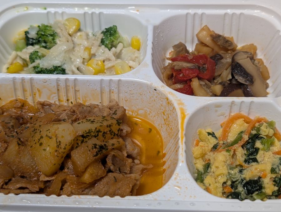 Mealsのおかずを実食したときの写真